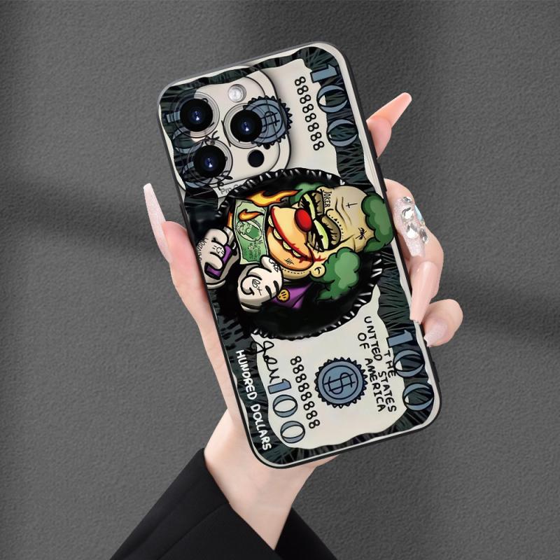 Custodia per telefono grafica con motivo clown divertente per iPhone 15 14 13 12 11 x XR Xs SE2 SE 8 7 plus pro Max mini cover posteriore in silicone