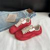 2025 Summer New Retro Color Matching Forrest Gump Shoes Women's Versatile Casual Sports Shoes Flat Comfortable Lace-up German Training Shoes