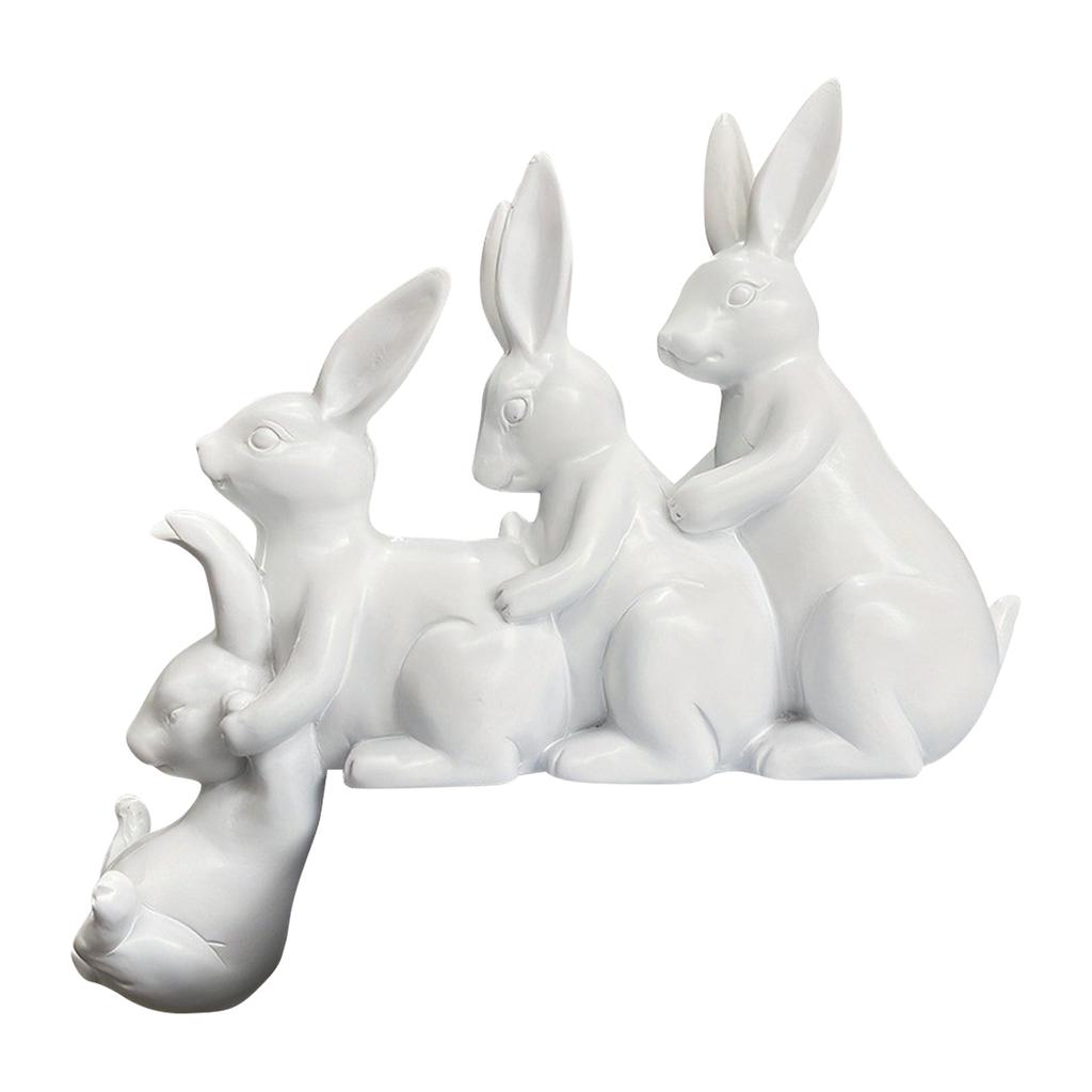 Harts Kaninfigurer, Statyer Inomhus Påskdekorationer För Vår Heminredning, Dekorativa Påskkanin Ornament För Mittpunkt Vardagsrum