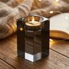 Romantic Candle Holders Sparkling 4/6/8/10 CM Single-Head Candle Stand Resin Cubic Prism Tealight Candlestick