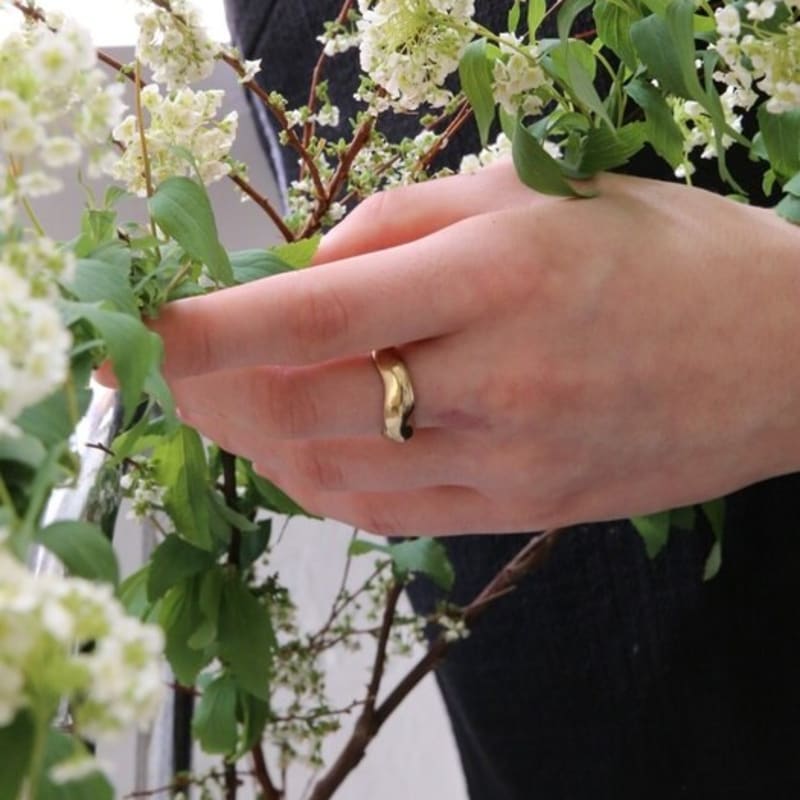 

Orbs QUESTION RING SILVER