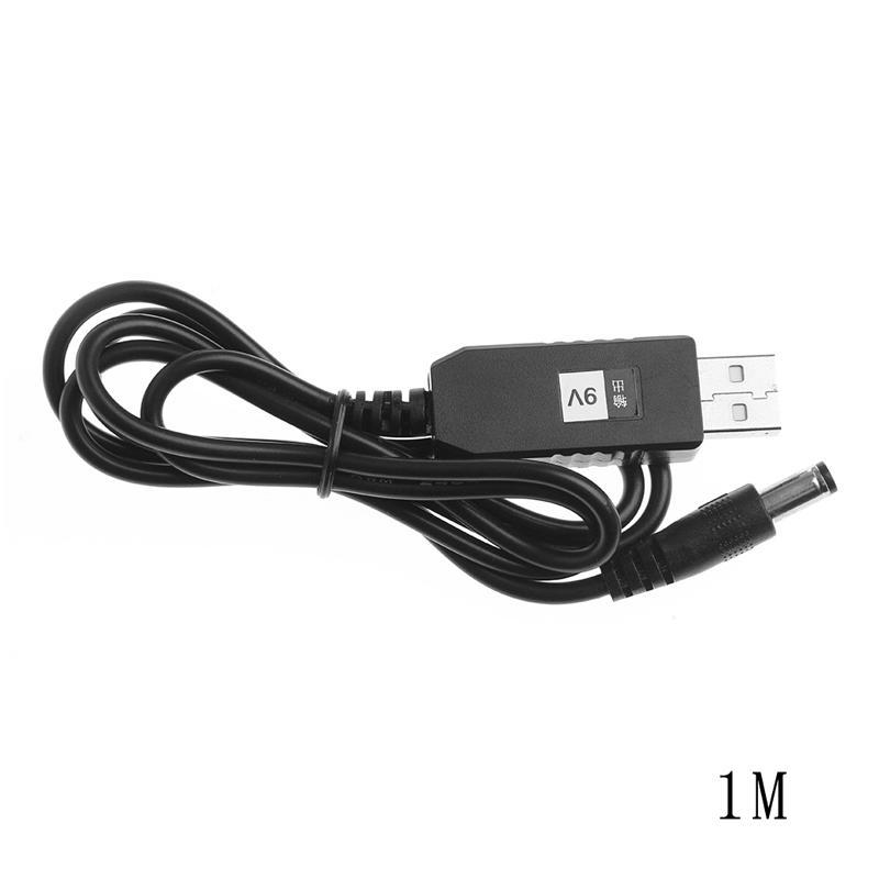 

USB DC 5V в DC 9V 2,1x5,5 мм Мужской повышающий преобразователь Кабель-адаптер для маршрутизатора 1