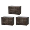 Small Storage Storage Small Item Organizer Set of Case, Drawer, Box, (Black, 3)
