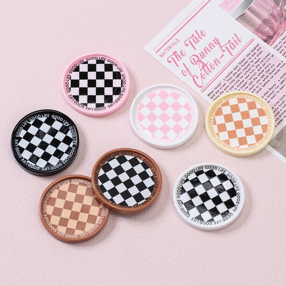 Kolorowa Kreskówkowa Szachownica Żywiczna Spinka do Włosów i Akcesoria Magnetyczne