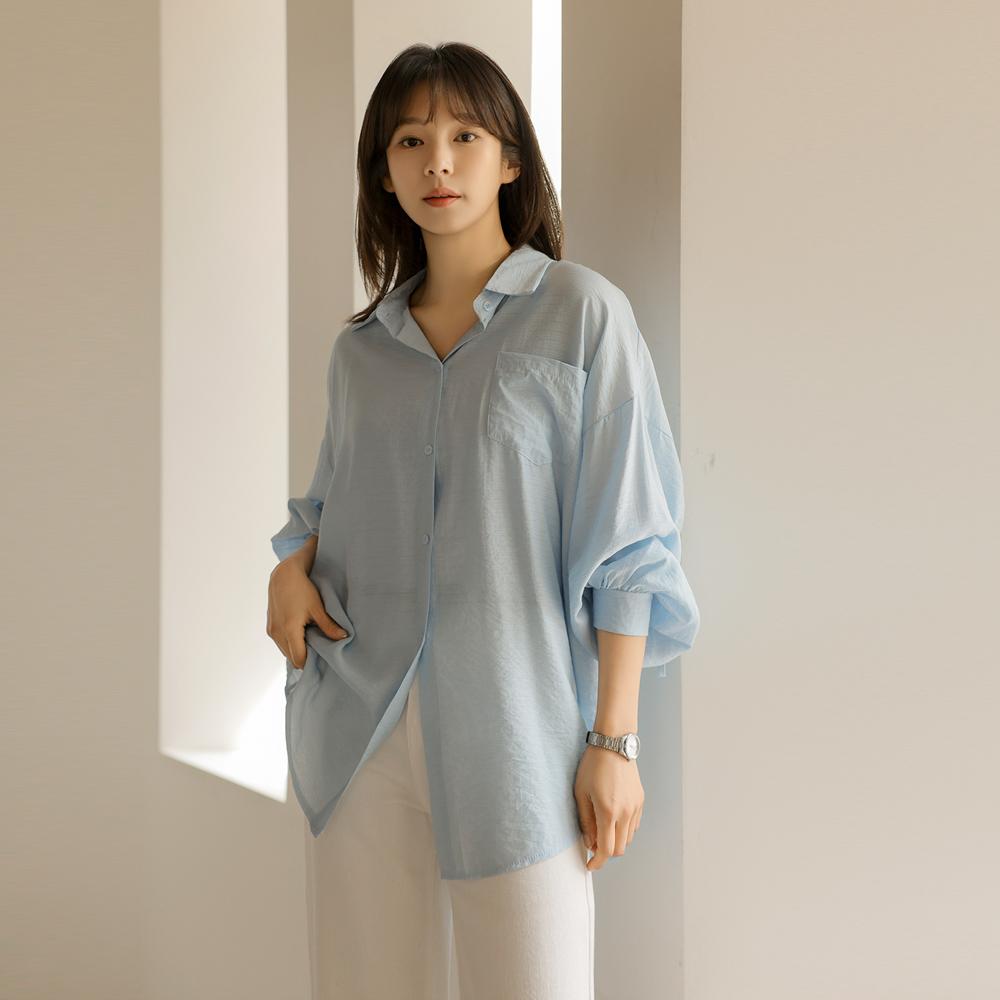 Elicia Jore Pocket String Shirring Blouse Ivory/Ivory