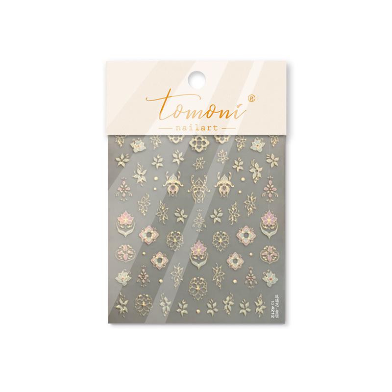 Xiaohongshu Bestseller: Tomoni & Moshu Hot Stamping Nail Art Stickers ms648 - Xifei Returns to the Palace Collection