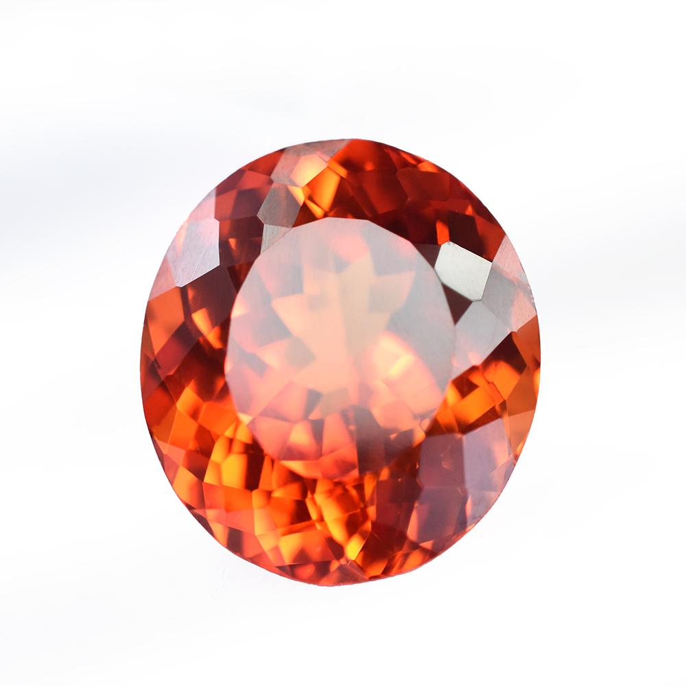 Natural 18 Ct Orange Sapphire Oval Cut Flawless Loose Gemstone On Sale