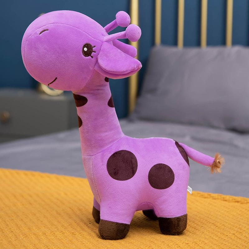 Pluszowa lalka żyrafa, słodka kolorowa lalka jeleń, dekoracyjny prezent