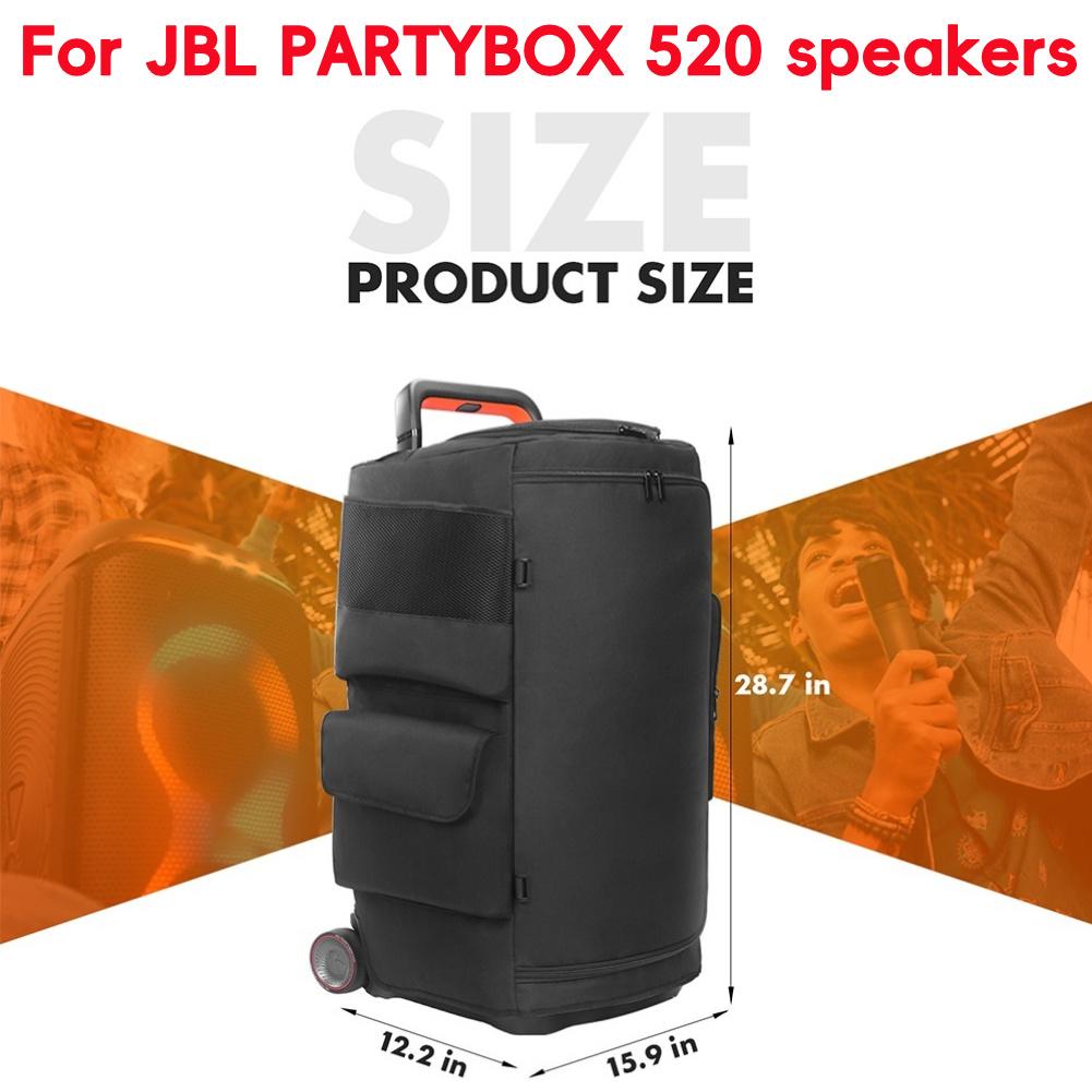 Speaker Carry Cover Waterproof Padded Speaker Protective Cover For JBL PARTYBOX 520 Double-Sided Speaker Storage Bag Wear Resist