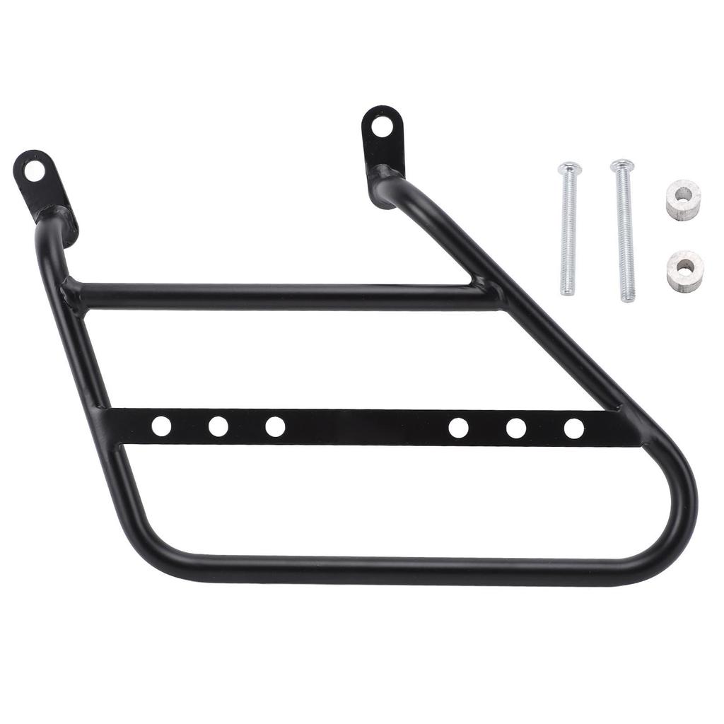 Motorcycle Side Mount Saddlebag Support Bracket 12mm Iron Matte Black Stylish Look Storage Bag Frame Bracket Holder