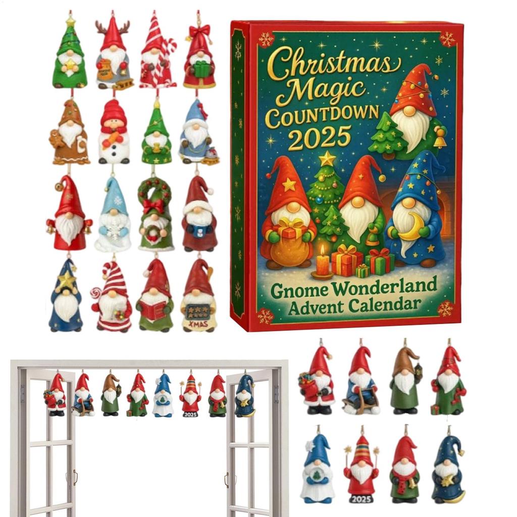 2025 Countdown Calendar Gnome 24 Days Christmas Adventure Calendars 2D Home Decor For Holiday Collectors December Teens Family