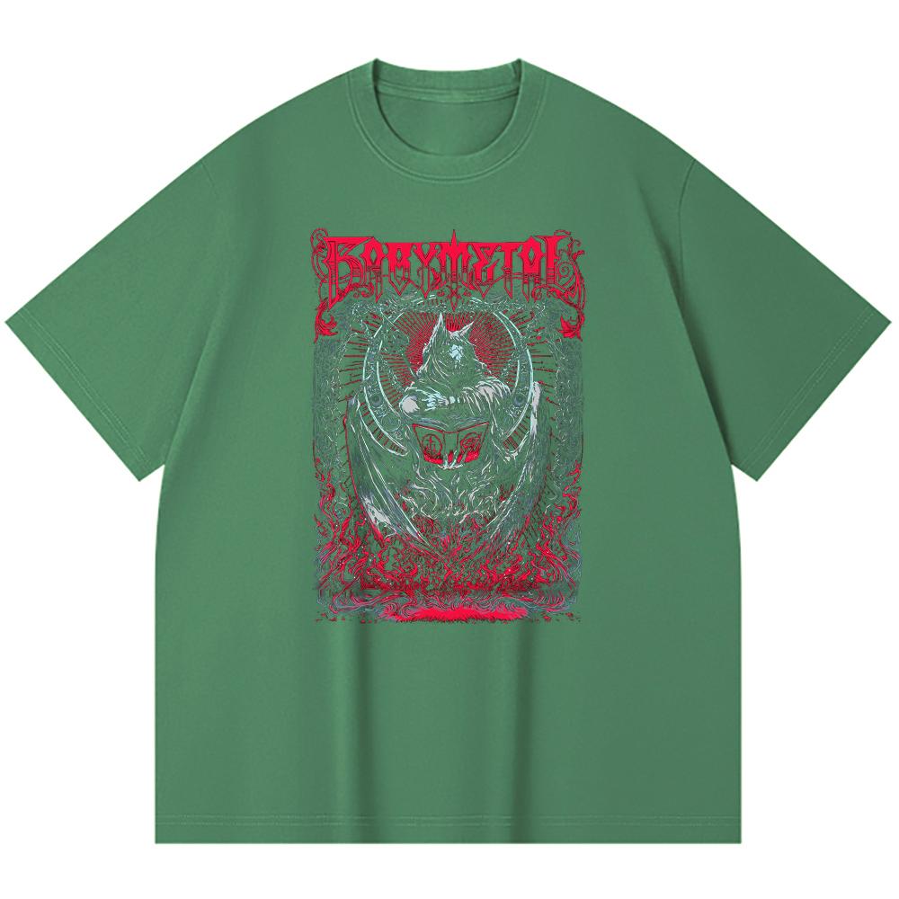 230 Gsm 100% Cotton Heavy Metal T-Shirt Rock Band Popular Music Print Unisex Heavy Cotton T Shirt