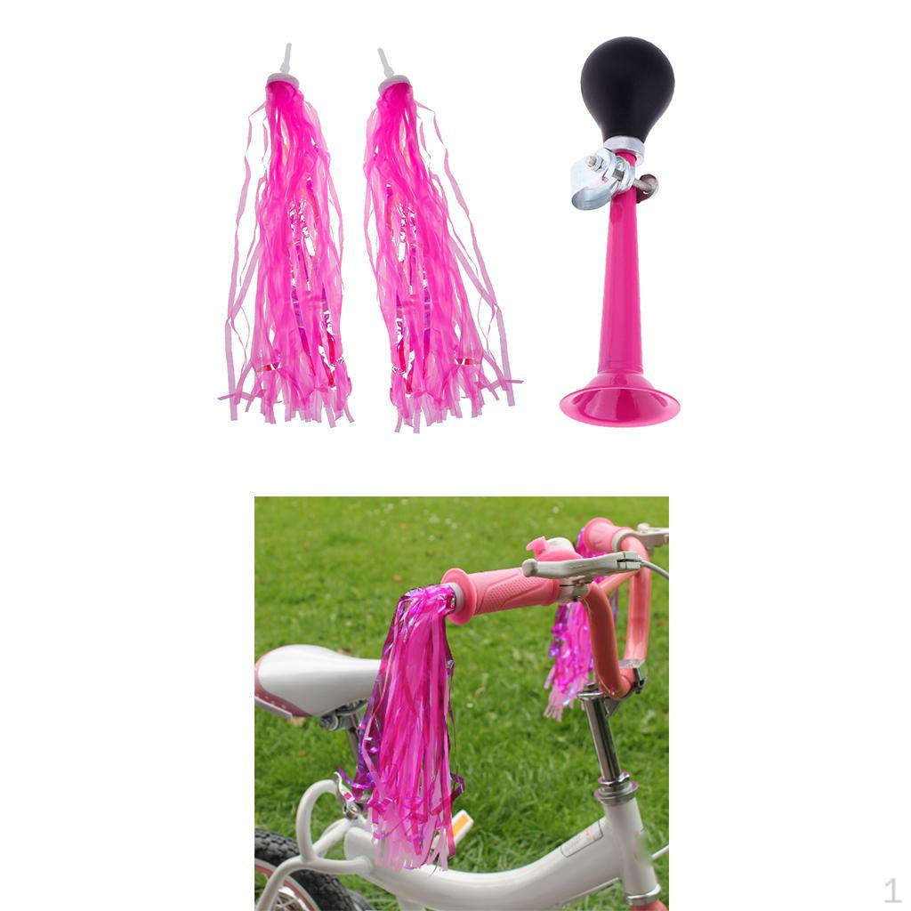 

Винтажный гудок-клаксон с резиновой грушей, сигнальный колокольчик с лентами - Розовый