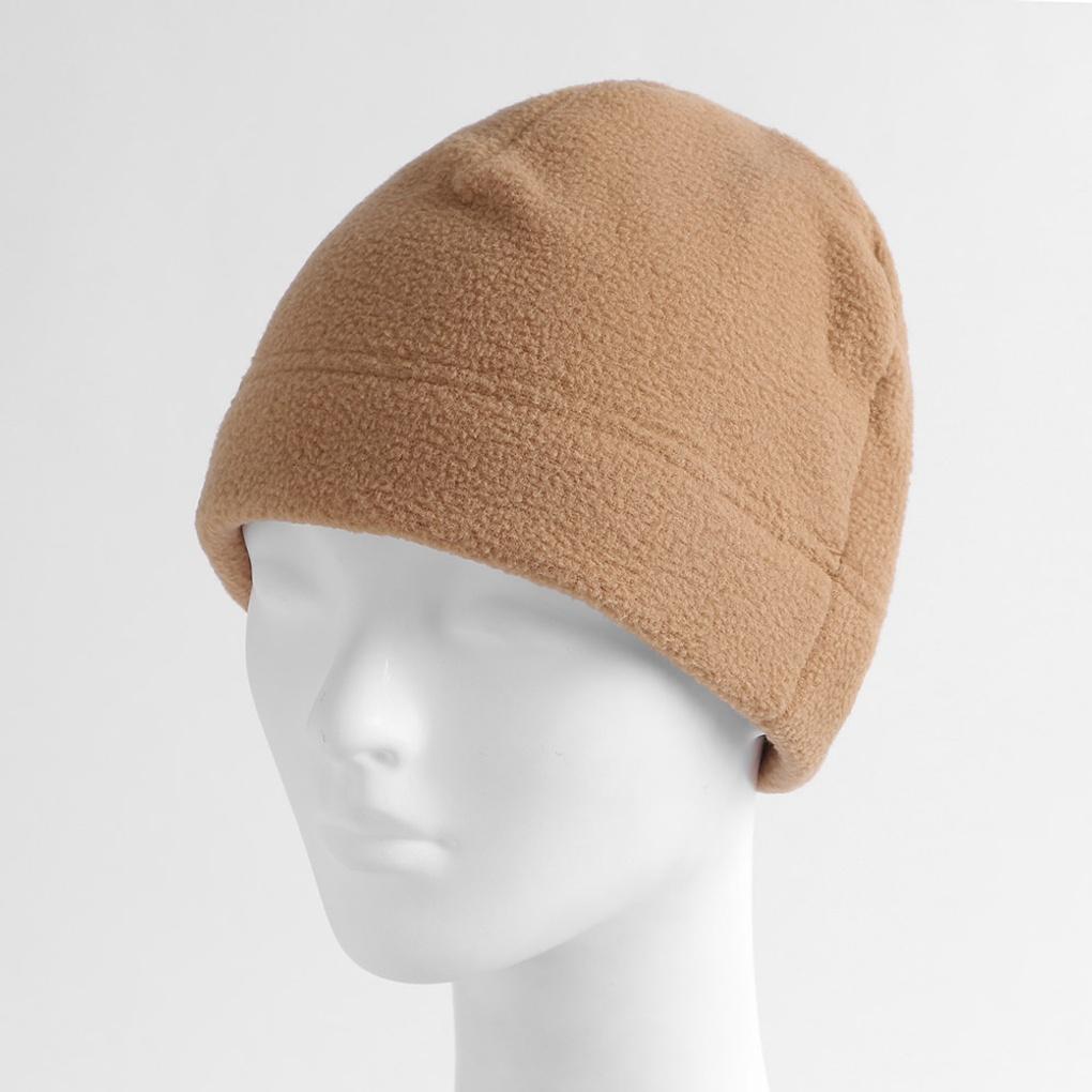 Unisex Short Beanie Hat Brown Winter Brimless Watch Cap