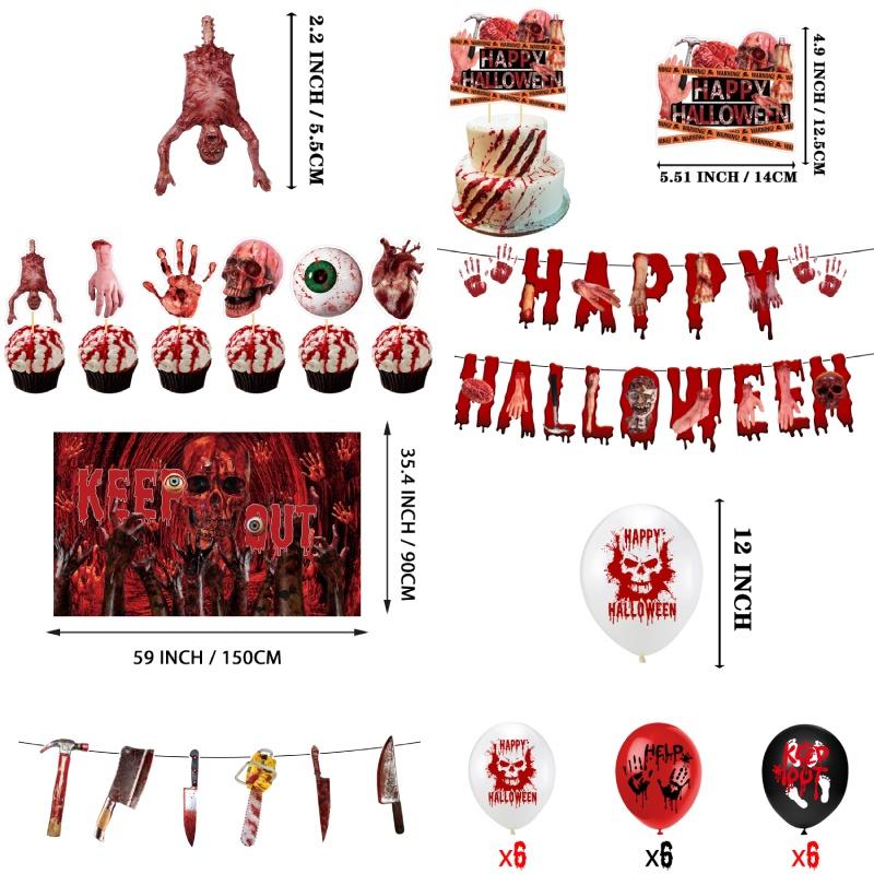 Halloween Decorations Halloween Banner And Spiraling Hanging Decorations Set