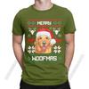 Unisexs TShirt Golden Retriever Merry Woofmas Christmas Crazy Cotton Tee Shirt Stylish Chic Dog T Shirts Round Collar Clothes