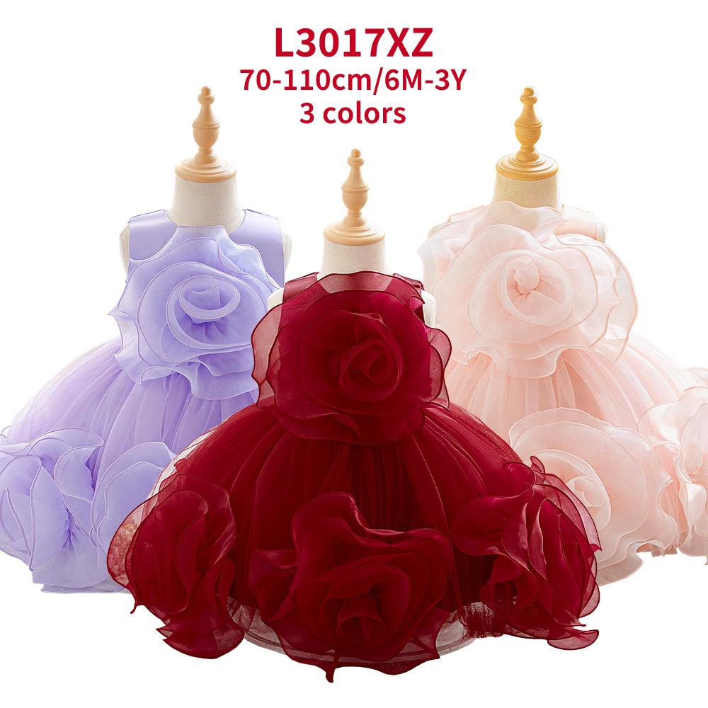 0-3J Weihnachtskleid Neugeborenes Taufe Hochzeitskleid für Baby Mädchen Erste Geburtstagsparty Kleidung Kleinkind Mädchen Taufkleid Kleidung L3017