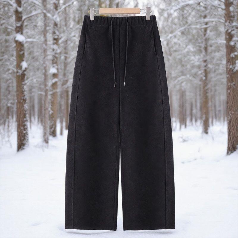

2025 New Style High Waist Warm Wide Leg Elastic Pants with Plus Velvet 6XL (160-180 jin)