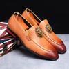 Fashion New men's shoes with woven fringes, trendy shoes, Derby shoes, large-sized business shoes, and European  leather shoes A19