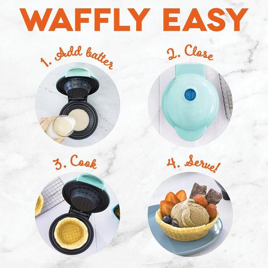 Mini Waffle Maker Electric Cake Maker with Nonstick Surface Fast Heating Pancakes Maker