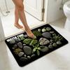 Yousheng 3D Optical Illusion Bathroom Rug Non-Slip Pebble Stone Pattern Bath Mat Quick Dry Absorbent Floor Mat for Bathroom Tub Shower Sink