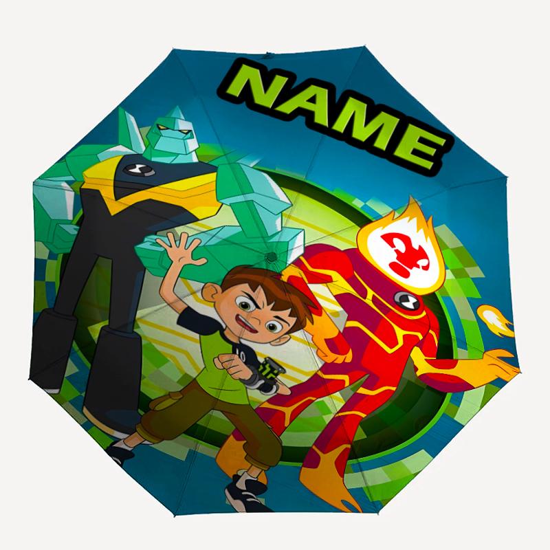 Personalized Name B-Ben10 Print Umbrella - Automatic Open/Close, Eight-Rib Durable Frame, Automatic Folding Umbrella