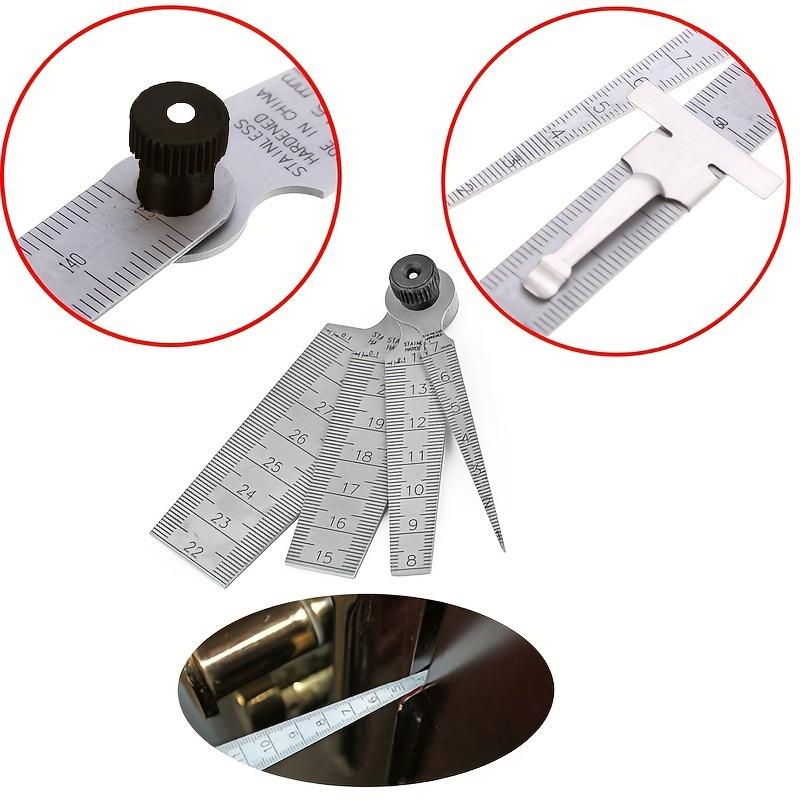 4pcs Stainless Steel High Precision Gap Ruler, Wedge Stopper Tapered Bore Gauge, Internal Diameter Sizing Gauge