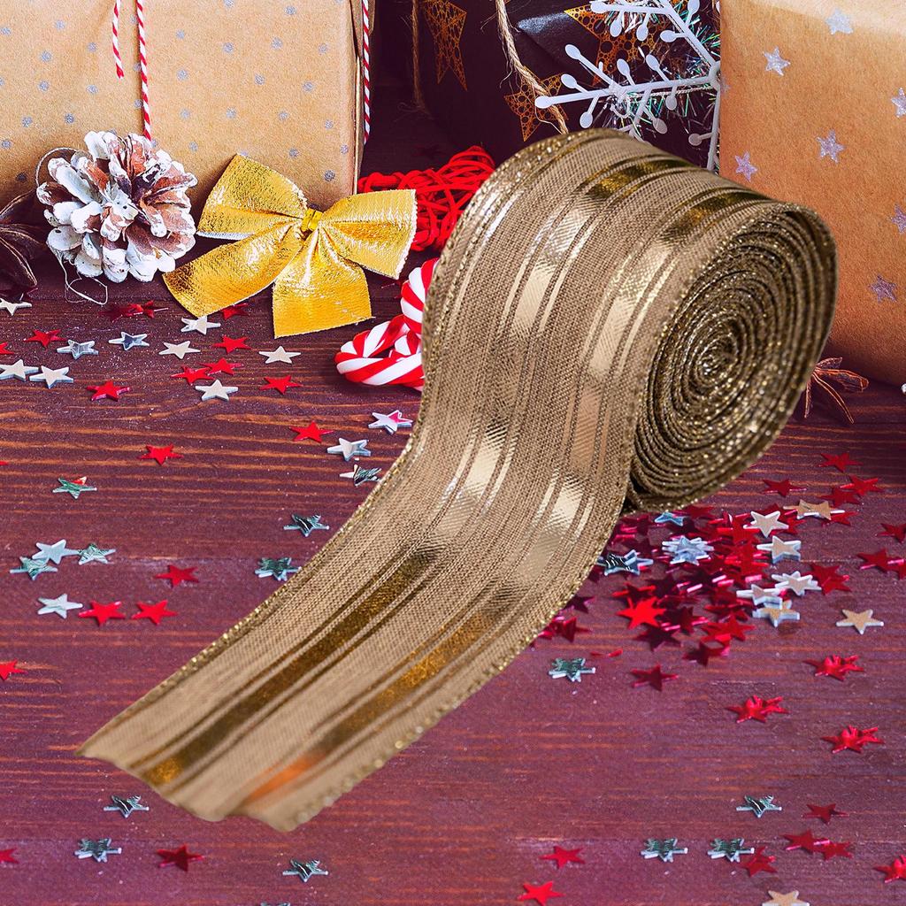 5cm Wide Christmas Decorative Ribbon, Ideal for Decorating A Tree, Greeting Cards Or Garland.