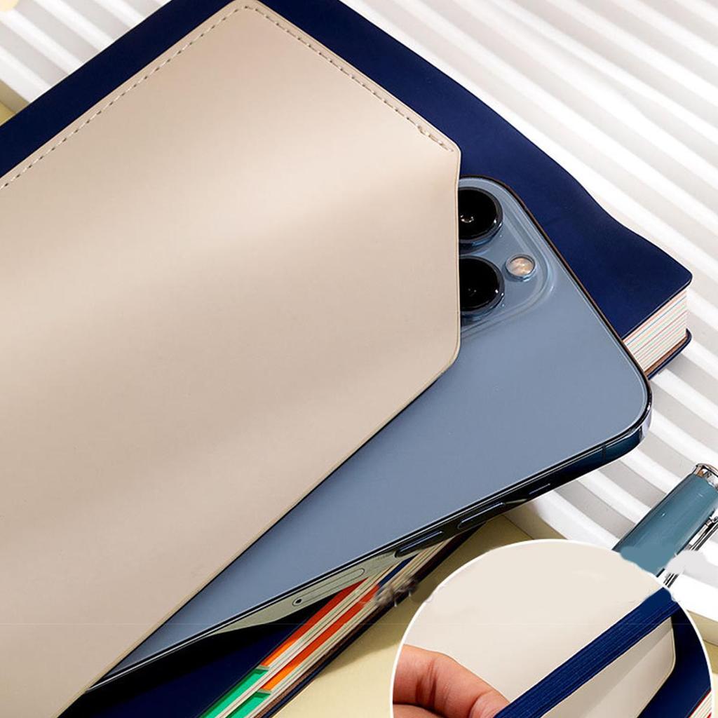 A5 leather 2025 business schedule book, English inner pages, student daily planner, 365-day record book, notepad, memo, 200 sheets