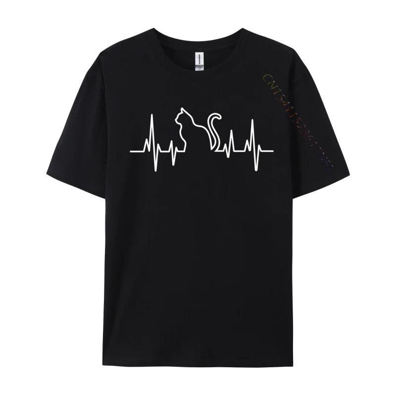 Heartbeat Cat Lover Cat Lover Heartbeat Funny Cute Cat Leisure T Shirts Fashion Unisex T Shirt Printed On Sweatshirts