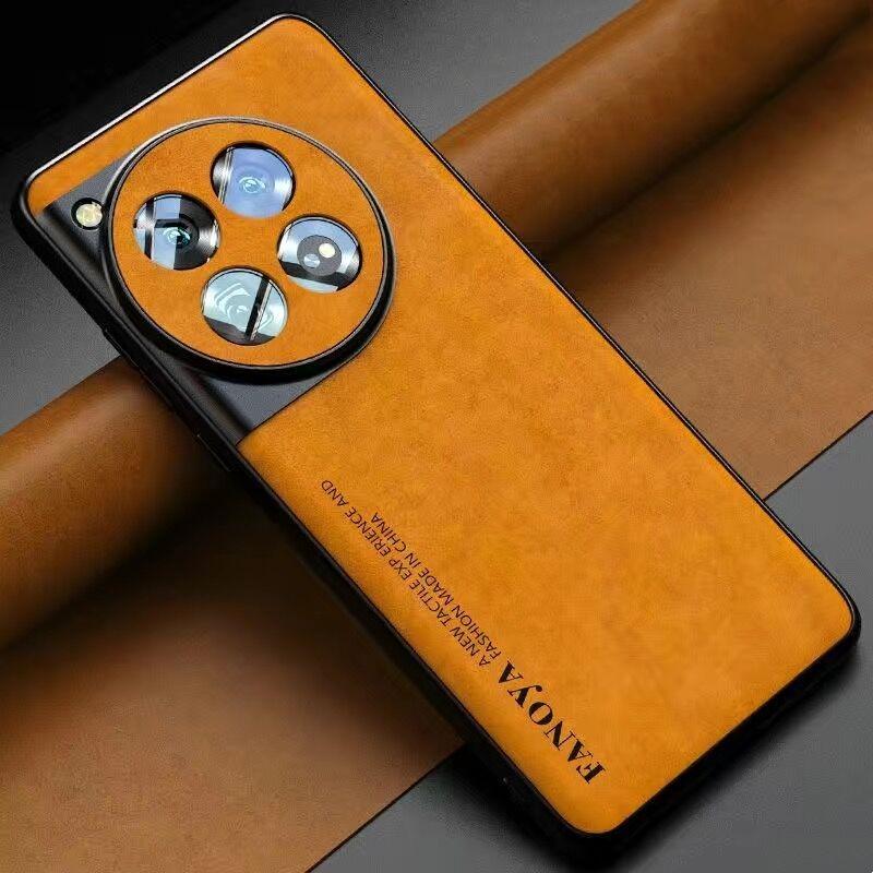 For OnePlus 12 Case Luxury Leather Back Cover For One Plus 12 11 11R ACE 2 Pro 5G OnePlus11 Camera Protection Phone Shell Bumper