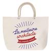 Beach Bag - PLANETEE - World's Best Architect - Rope Handle - Large Size - Cotton, Made In France