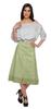 Moomaya Solid Cotton Skirts For Women Button Down A-Line Knee Length Skirts