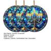 1/2/3Pcs Ceramic Ornament Engraved Colorful Comfortable Feel Decorative Stained Glass Hanging Pendant Garden Balcony Decor