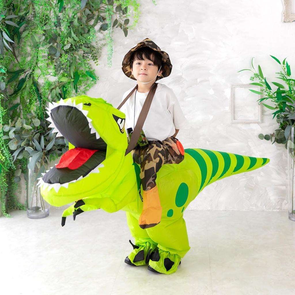[monoii] Halloween Costume for Kids: Dinosaur Costume, Kids Rider, Funny Cosplay, Tyrannosaurus Costume, Kids Cosplay