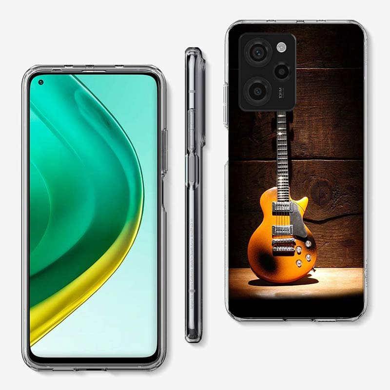 Retro Rock Music Electric Guitar Phone Case For Xiaomi Poco F7 Ultra X7 X5 X6 F6 Pro M5S M6 X3 X4 Mi 15 14 12T 11T 10T F5 F3 M4