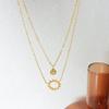 Trend Hip Hop Style Mix And Match Stacking Sun Series Expression Pendant Necklace Gold-Plated Jewelry