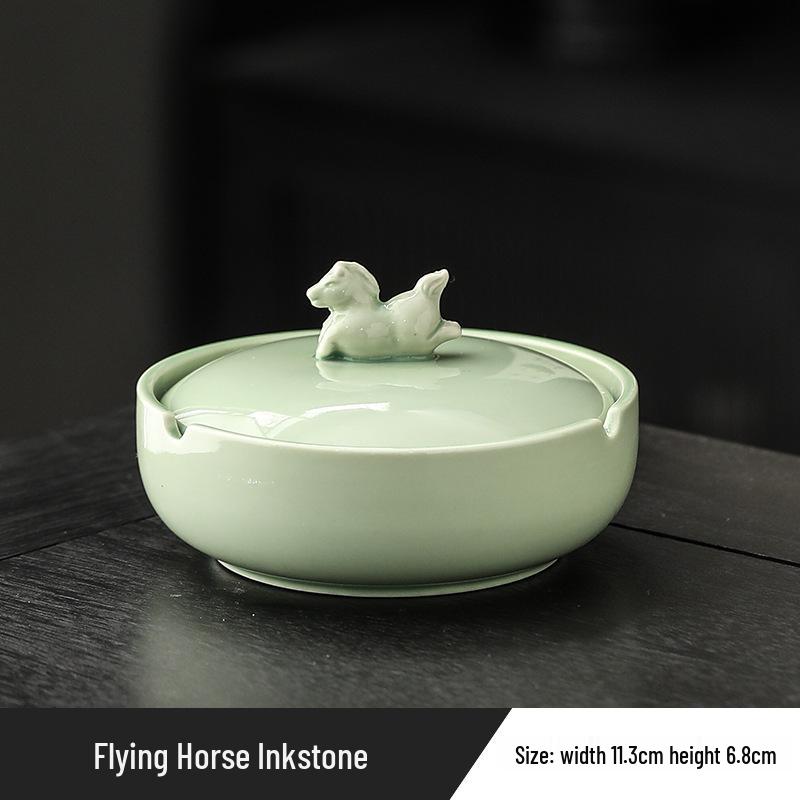 Многофункциональная невысыхающая тушечница с крышкой для начинающих каллиграфов и увлажнения кистей