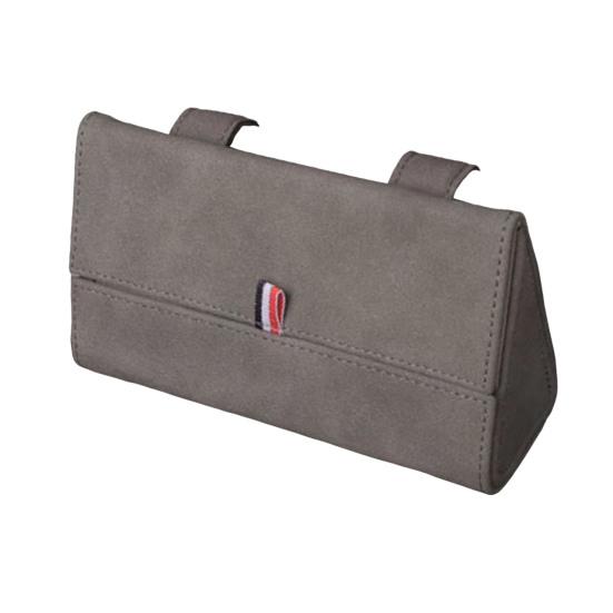

Car Storage Box Flip-Type Anti-Falling Eyeglass Case Snap-On Installation Leather Texture Organizer Universal Fit Sunglasses Box сірий
