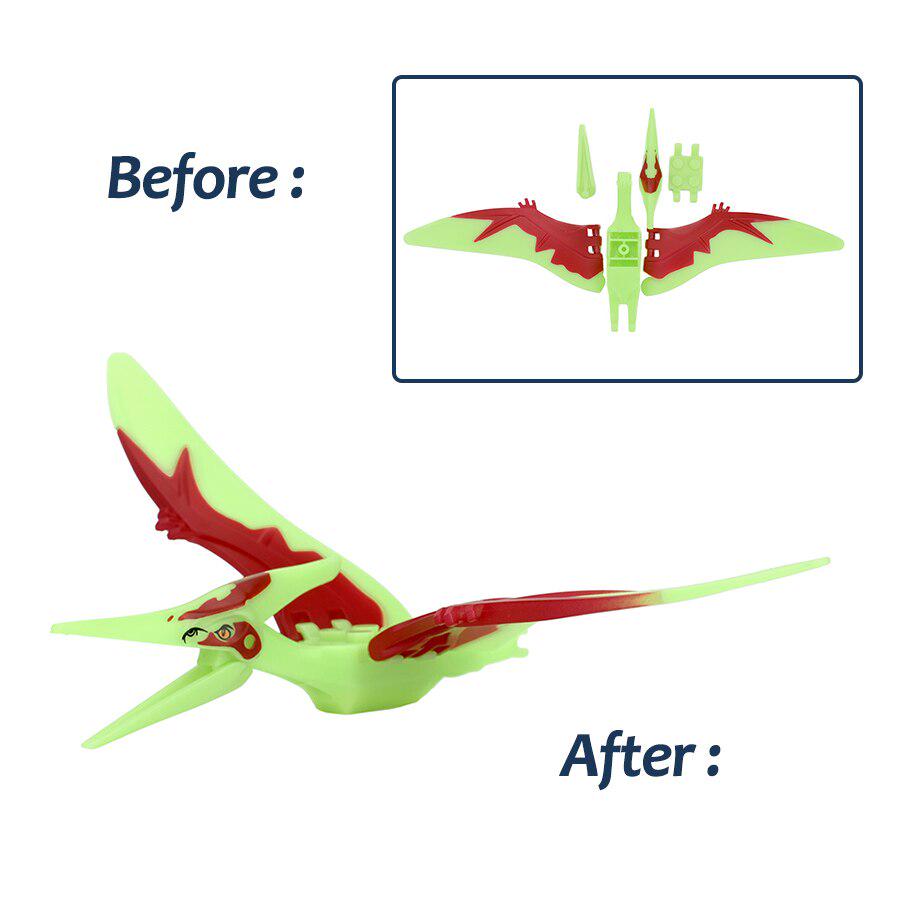 Świecące zabawki dinozaurów dla dzieci jurajski tyranozaur świecące w ciemności klocki zabawki edukacyjne prezent dekoracja wnętrz