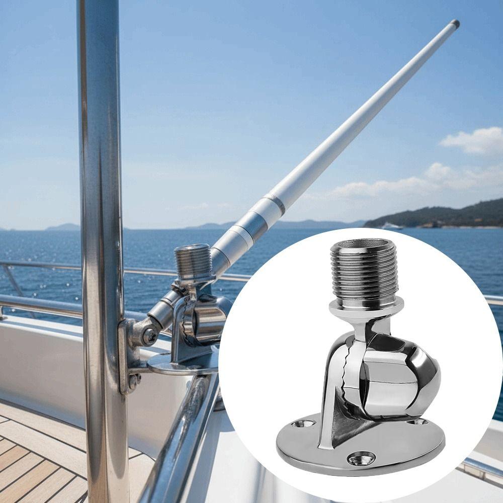 316 Stainless Steel Ratchet Antenna Mount Adjustable Antenna Mount  Marine Accessories