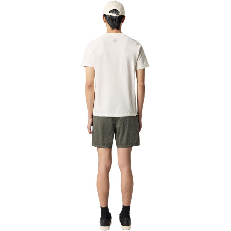 Stone Island Letter Logo Pullover Crew Neck Short Sleeve T-Shirt Men T-Shirts White K1S1521000-20S0081-V0093