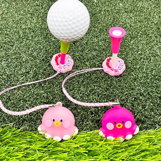 Octopus Golf Tee Hanger Plastic Anti Lost Golf Tee Ring with Strap Loss Prevention Tee Holder Golf Accessory Gift for Men Women