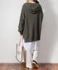 Cable Knit Heather ATN-0024 [At One] Women's Hoodie, Gray, LL-3L
