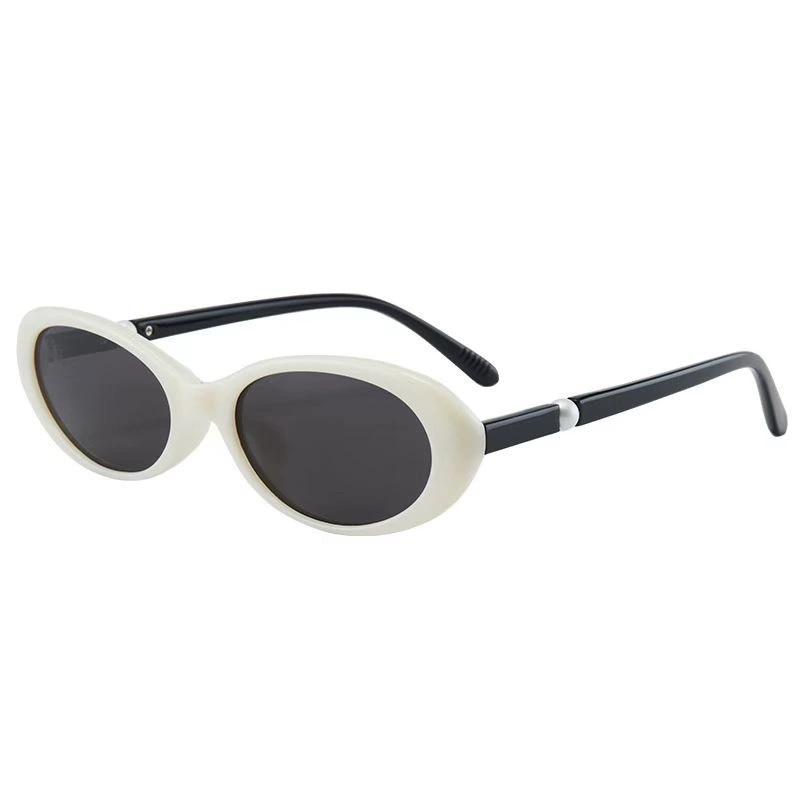 New fake home retro oval cat eye orange pearl women's sunglasses premium sunglasses