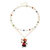 Christmas gemstone necklace cartoon happy child tag choker necklace new year gift