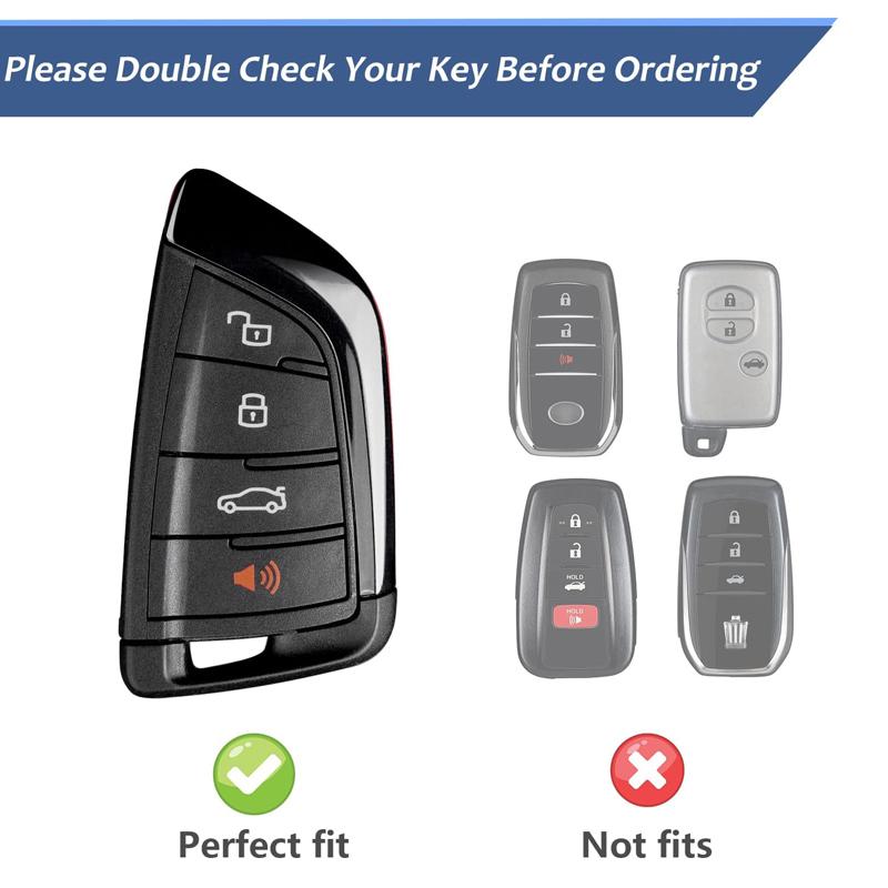 Real Carbon Fiber Key Fob Cover Case Shell Protector Fits for Toyota Supra A90 Remote Key Fob Case Cover (sliver Black)
