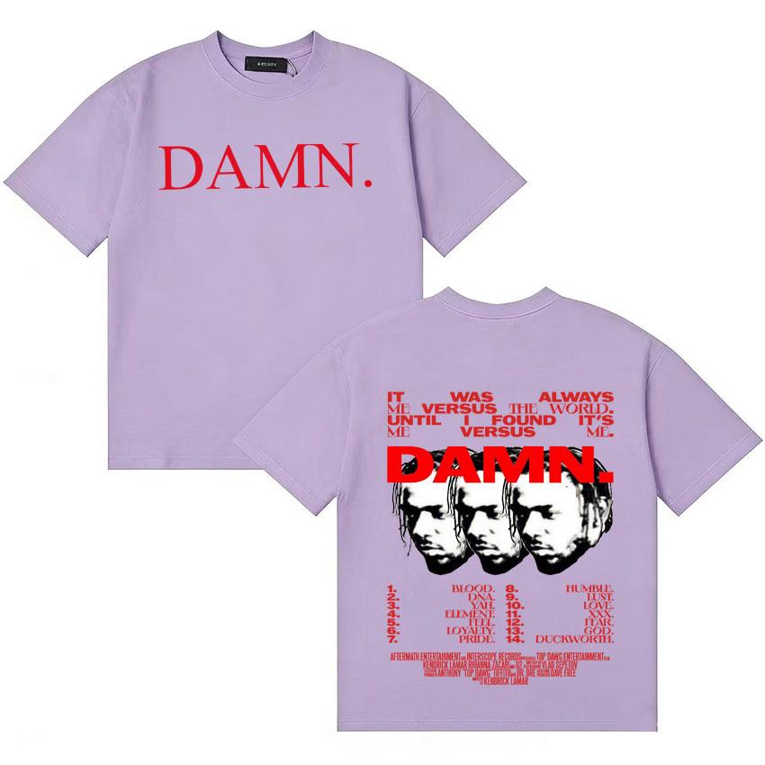 Rapper Kendrick Lamar Album Music Tshirts Unisexs Clothing Retro Oversized Tshirt Crewneck Pop Short Sleeve Tee Shirt Streetwear