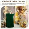 Spandex Stretch Cocktail Tablecloths with Natural Wavy, Cocktail Table Covers Round Table Skirt Fitted High Top Table Bar Party