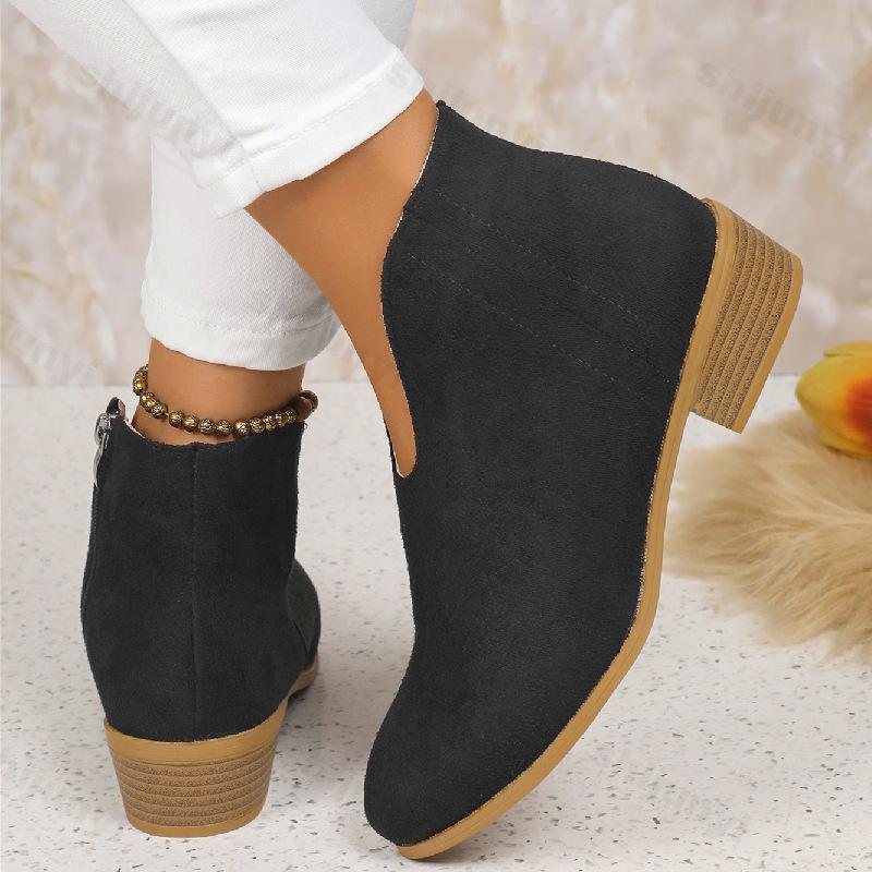 Fashion Women's Autumn Winter Chelsea Ankle Boots Brand Ladies Fashion Leopard Print Bare Boots Side Zipper Casual Suede Leather Booties
